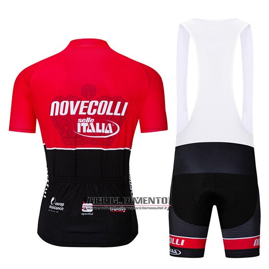 Abbigliamento Nove Colli 2019 Manica Corta e Pantaloncino Con Bretelle Rosso Nero - Clicca l'immagine per chiudere